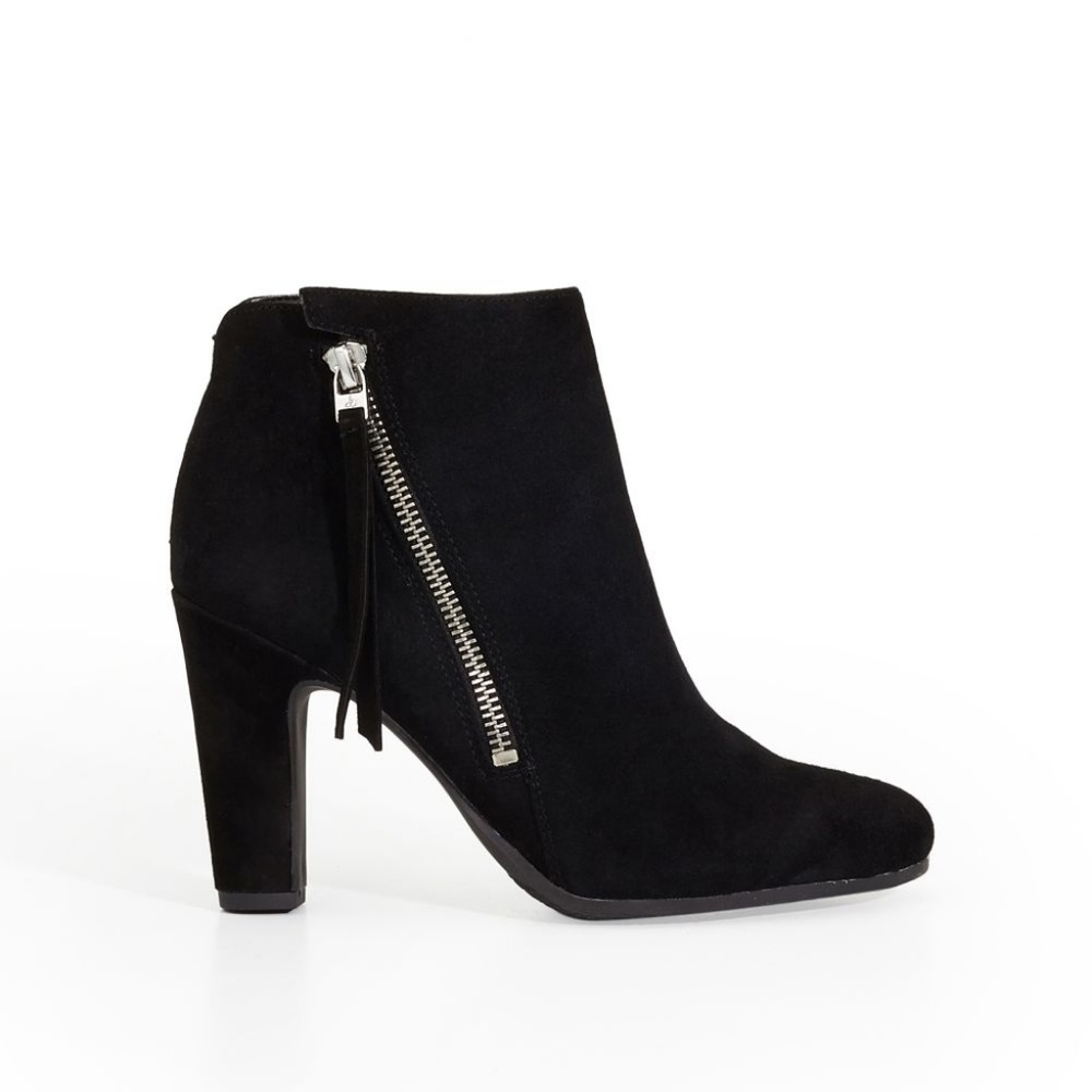 Sam Edelman Sadee Fringe Black Suede Bootie